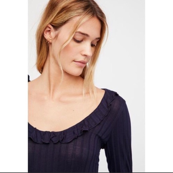 NWT Free People Long Sleeve Baby Jane Top - Picture 3 of 3